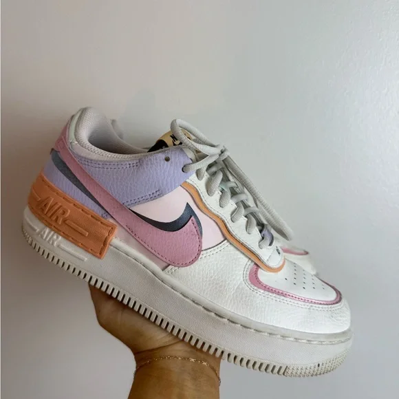 Nike Wmns Air Force 1 Shadow 'Orange Chalk Pink Glaze' 8 - Picture 4 of 11